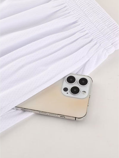 3 Sets Men'S Summer Sports Crew Neck Polyester Round Neck Basketball Print Short Sleeve Workout Top + Shorts Set for Men