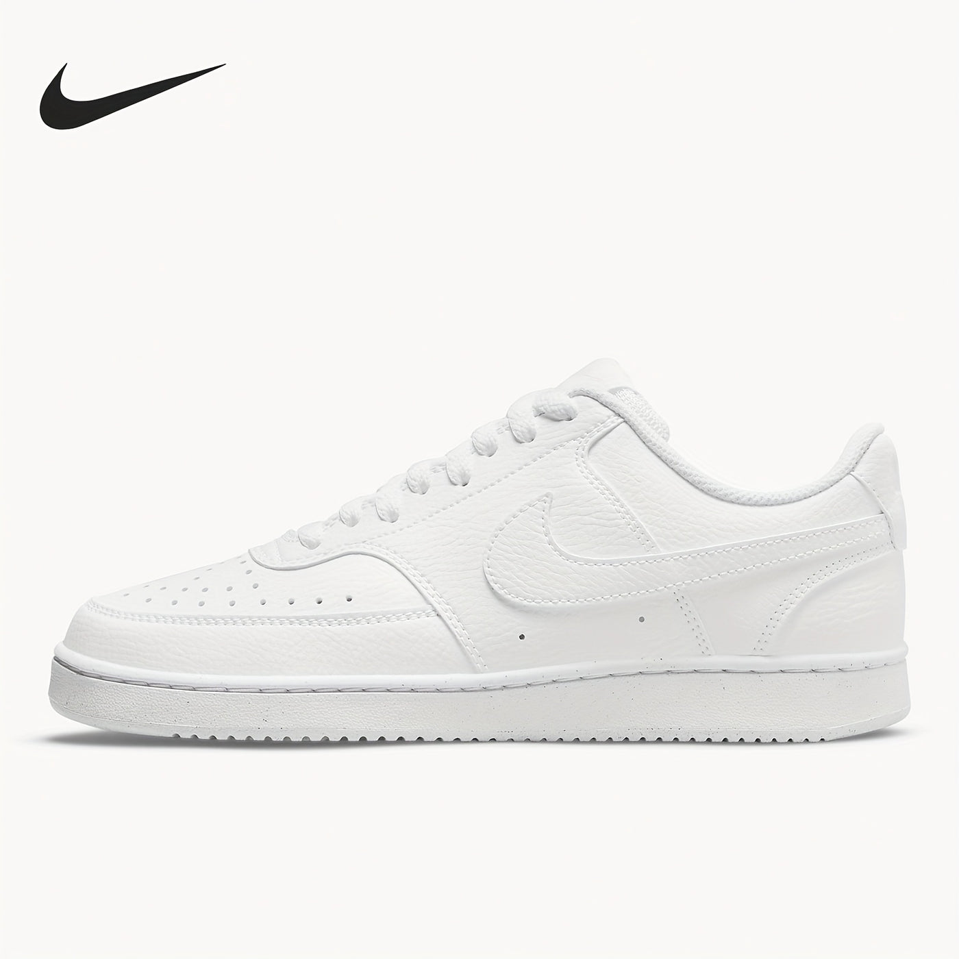 Nike Women'S Lightweight Breathable Low-Top Sneakers - Court Vision Design, White with Black Accents, Rubber Sole, All-Season Comfort, Casual Athletic Shoes| Lowtop Sneakers|Rubber Sole Sneakers