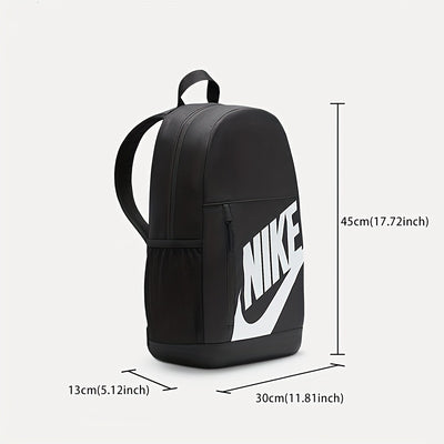 Nike Official Unisex Sport Backpack - Durable Black Gym Bag with Multiple Zipper Pockets, Adjustable Padded Straps &amp; Side Mesh Pocket for Cross-Training, Travel, School, Cross-Training Gear | Secure zipper closure
