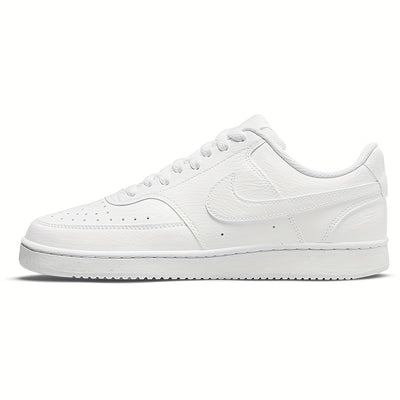 Nike Women'S Lightweight Breathable Low-Top Sneakers - Court Vision Design, White with Black Accents, Rubber Sole, All-Season Comfort, Casual Athletic Shoes| Lowtop Sneakers|Rubber Sole Sneakers