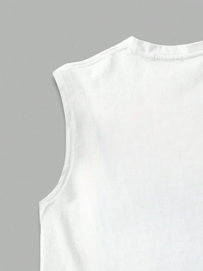 Men's Breathable Summer Sleeveless Shirt with Palm Tree Print - Lightweight Polyester, Regular Fit, Round Neck, Machine Washable, Casual Beach Style, Summer Casual Wear | Relaxed fit shirt | Stretchable material, shirts for