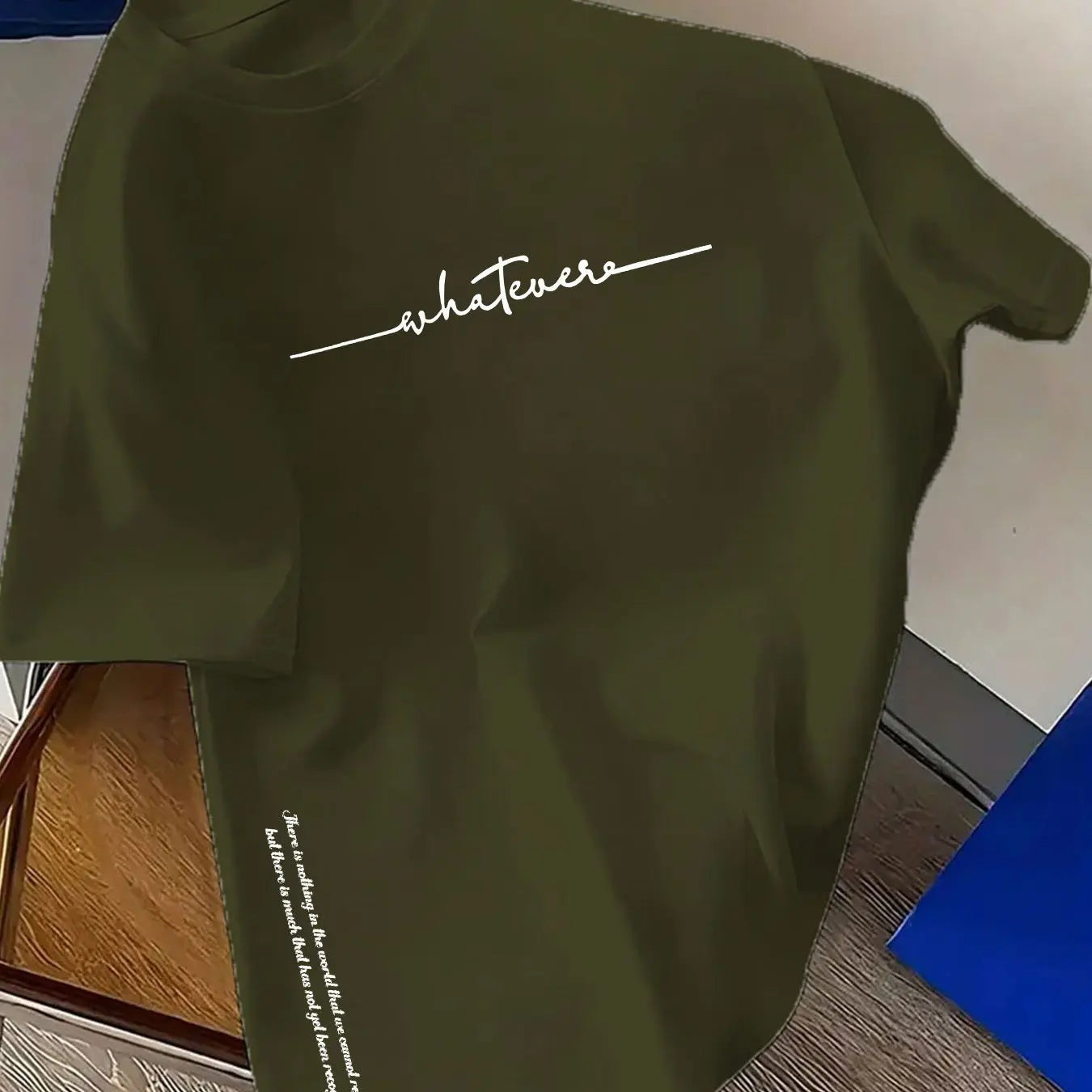 Men's summer 100 cotton fashionable casual sports loose plus size simple letter printed round neck short sleeved T-shirt top
