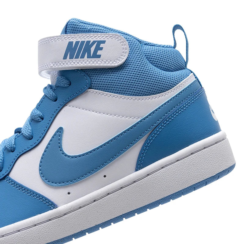 Nike Women's Shoes Big Children's Shoes Court Borough Mid 2 (Gs) Sports Shoes Fashion Trendy Velcro Casual Shoes Mid-Top Retro Sneakers Cd7782-123