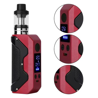 120W Smoke Vape Box Mod Electronic Cigarettes Kit 2000mah Battery 3ml Atomizer Adjustable Vaper Vaporizer Pen Ecig Vapor Vapes