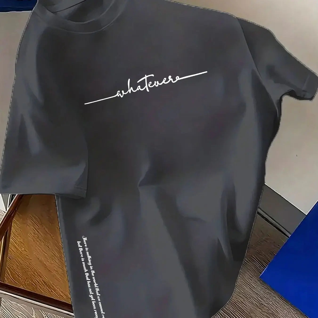 Men's summer 100 cotton fashionable casual sports loose plus size simple letter printed round neck short sleeved T-shirt top