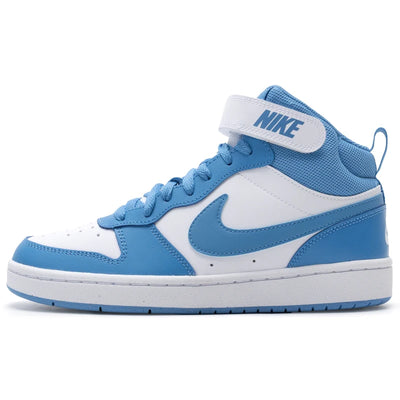 Nike Women's Shoes Big Children's Shoes Court Borough Mid 2 (Gs) Sports Shoes Fashion Trendy Velcro Casual Shoes Mid-Top Retro Sneakers Cd7782-123