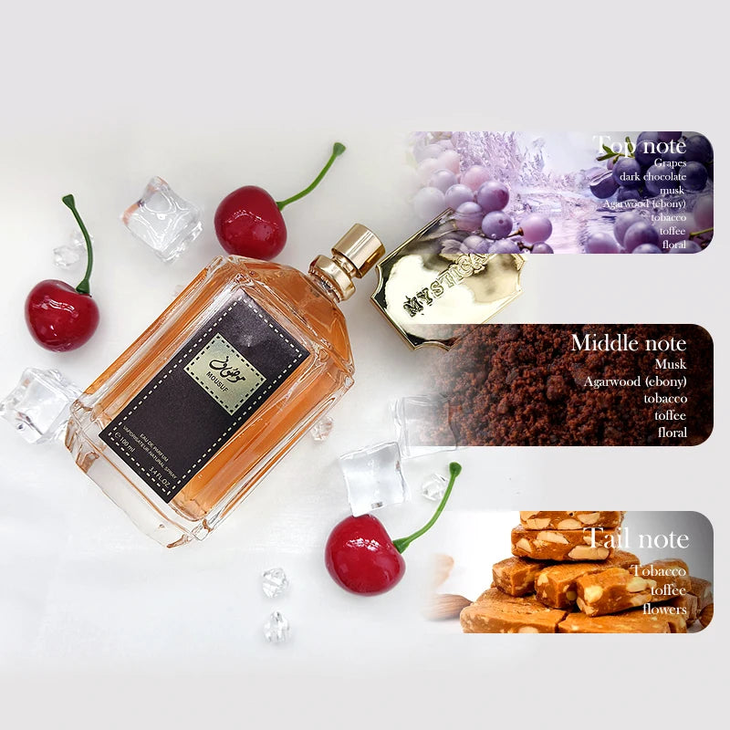 Mousuf Perfume for Men &amp; Women 100ML(3.4 FL.OZ) Intense Arabian EDP Long Lasting Sweet, Tobacco, Musk Fragrance Spray for Unisex
