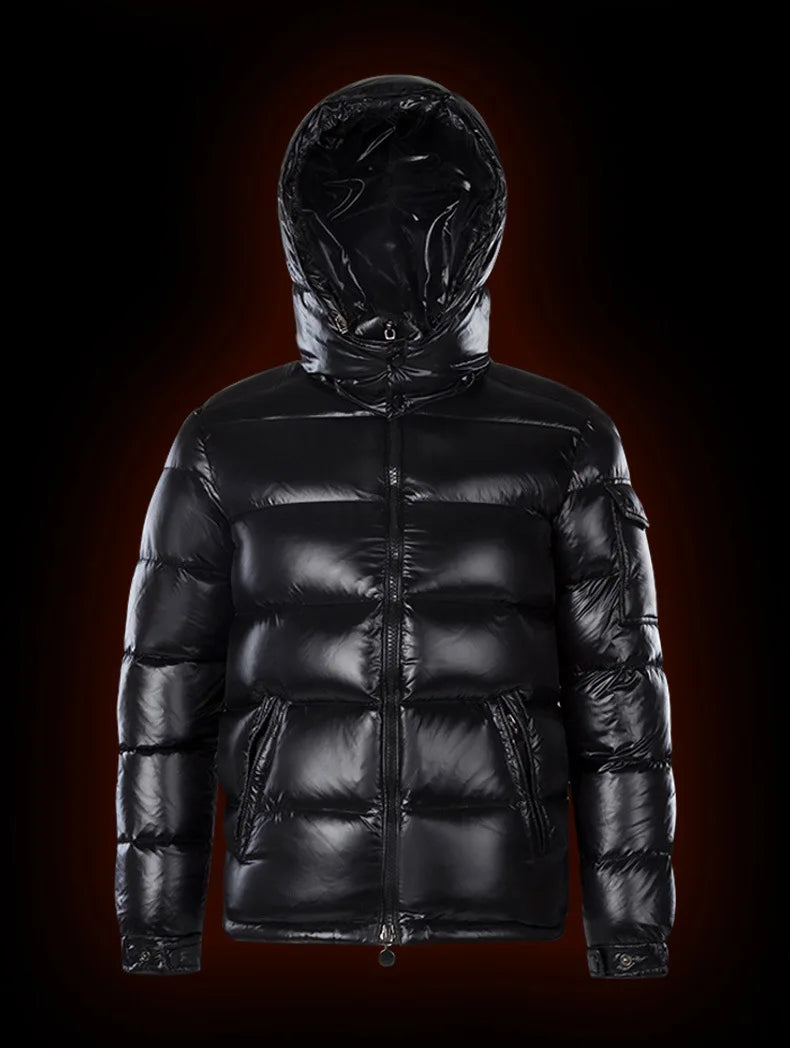 Outwear Jackets Thicken Down Outdoor Warm Fleece Hooded Casual Parka Mens Winter Parkas Jackets Shiny Down Winter Waterproof