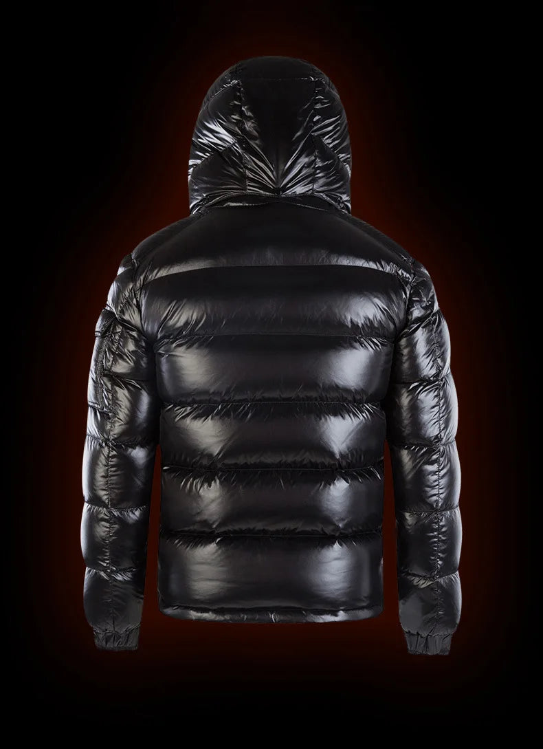 Outwear Jackets Thicken Down Outdoor Warm Fleece Hooded Casual Parka Mens Winter Parkas Jackets Shiny Down Winter Waterproof