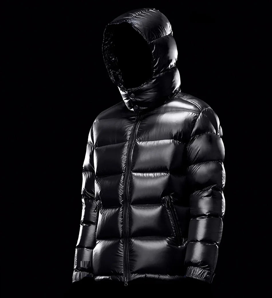 Outwear Jackets Thicken Down Outdoor Warm Fleece Hooded Casual Parka Mens Winter Parkas Jackets Shiny Down Winter Waterproof