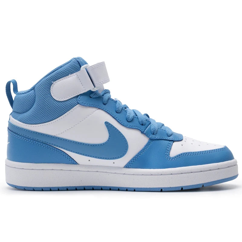 Nike Women's Shoes Big Children's Shoes Court Borough Mid 2 (Gs) Sports Shoes Fashion Trendy Velcro Casual Shoes Mid-Top Retro Sneakers Cd7782-123