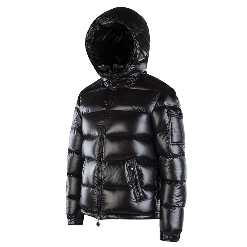 Outwear Jackets Thicken Down Outdoor Warm Fleece Hooded Casual Parka Mens Winter Parkas Jackets Shiny Down Winter Waterproof