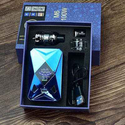 100W Box Mod Vape Kit m6 mod kit 4ml Vaper Atomizer 2600mah Battery Electronic Cigarette vape Vaporizer kit