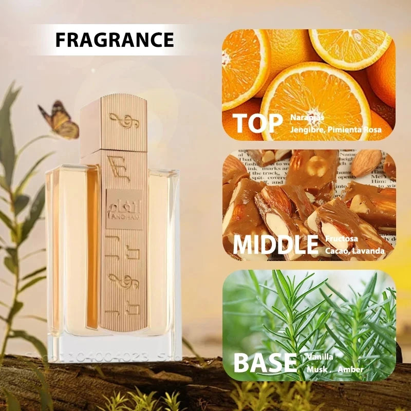 Long-Lasting Fragrance Original Arabic Perfume Lattafa Newest Fragrance For Men For Women 100ML Lattafa Angham Eau de Parfum