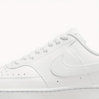 Nike Women'S Lightweight Breathable Low-Top Sneakers - Court Vision Design, White with Black Accents, Rubber Sole, All-Season Comfort, Casual Athletic Shoes| Lowtop Sneakers|Rubber Sole Sneakers