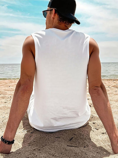 3pcs Men's Casual Sports Tank Tops, Lightweight Breathable Knit Fabric, Round Neck Sleeveless Shirts for Gym and Leisure Wear, Suitable for 11 Festive Outfits in Spring and Autumn Outdoor Activities