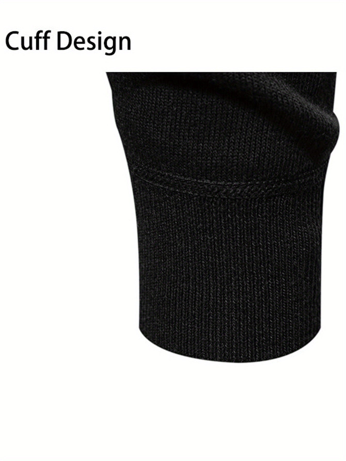 Men'S Long-Sleeve Knitted Polo Shirt